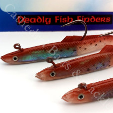 6" Sandeel Bait Lures Orange with Black Spots